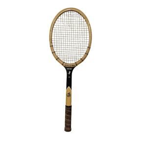 Vintage Spalding 27" KRO-MAT Fibre Welded Throat Tennis Racquet Wood Black